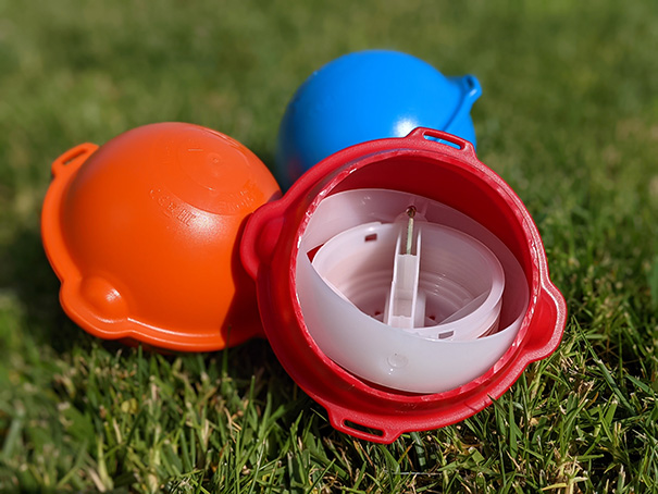 marker balls on grass