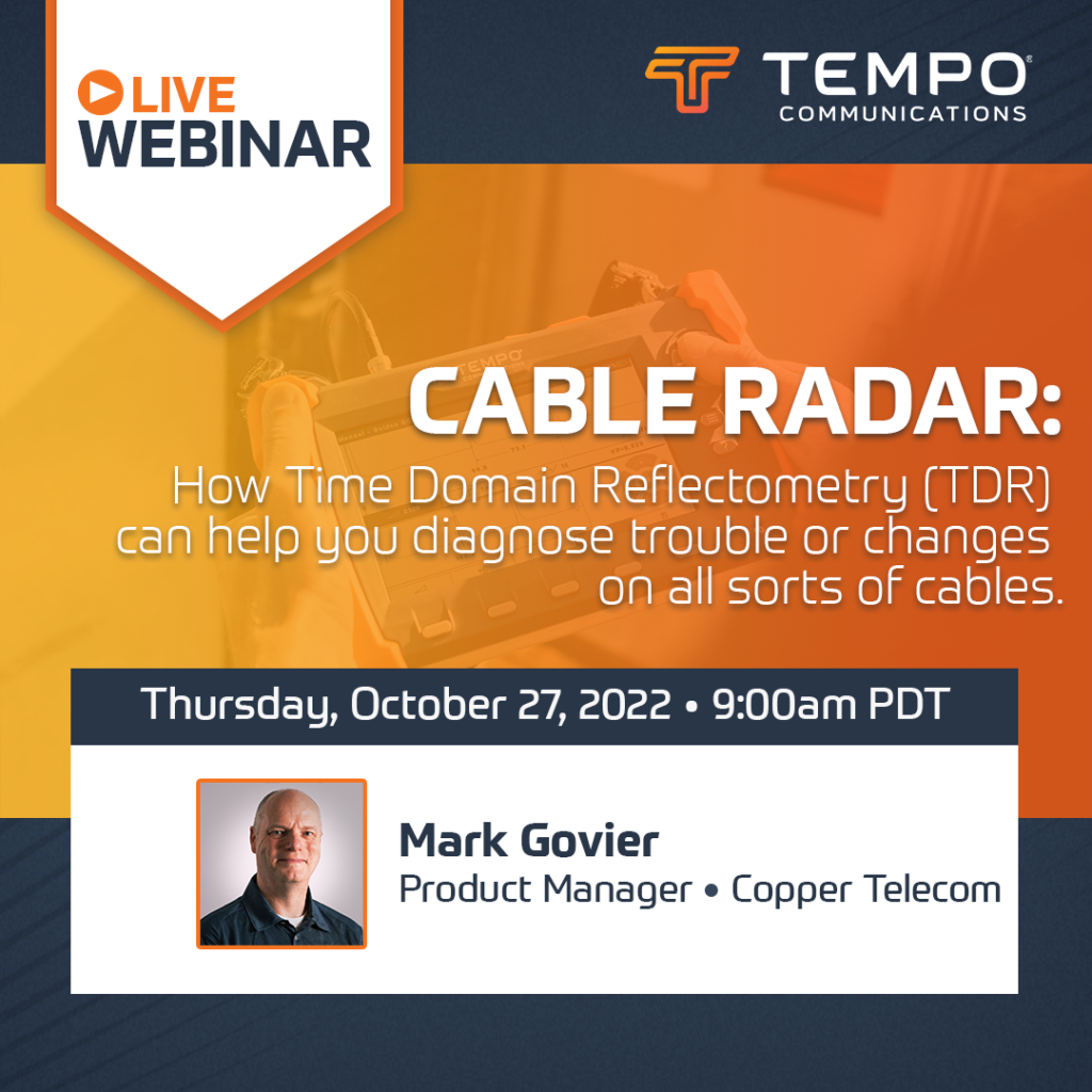 CABLE RADAR: How Time Domain Reflectometry (TDR) can help you diagnose trouble or changes on all sorts of cables.